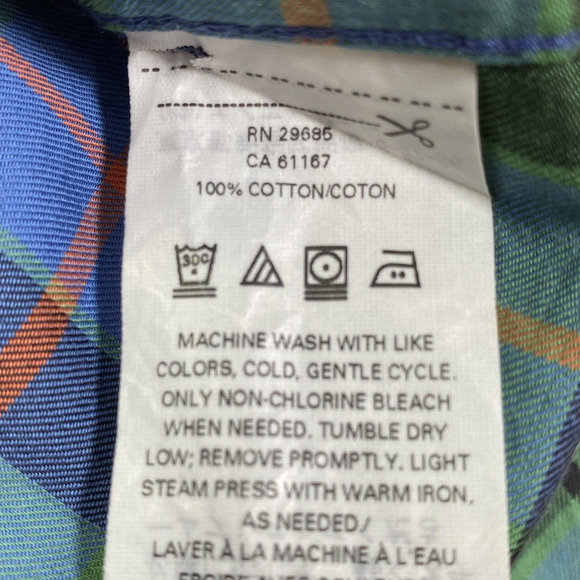 Pendleton Women’s 100% Cotton Long Sleeve‎ Shirt Blue Plaid Size Extra Small - Picture 6 of 7